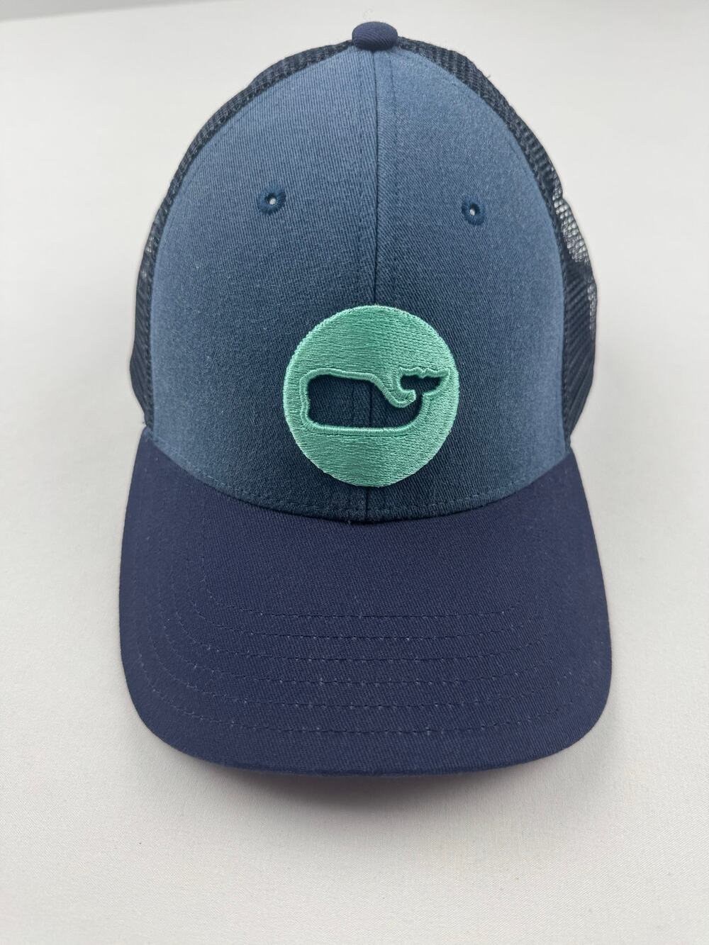 Vineyard Vines Navy Blue Mesh Trucker Hat Whale Logo Adjustable Snapback
